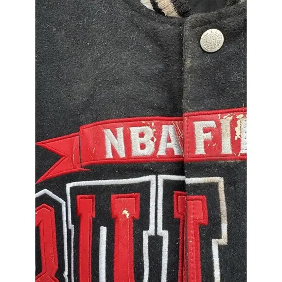Vintage Rare Chicago Bulls NBA Championships Jacket Large Reversible *READ DES** - Picture 3 of 16